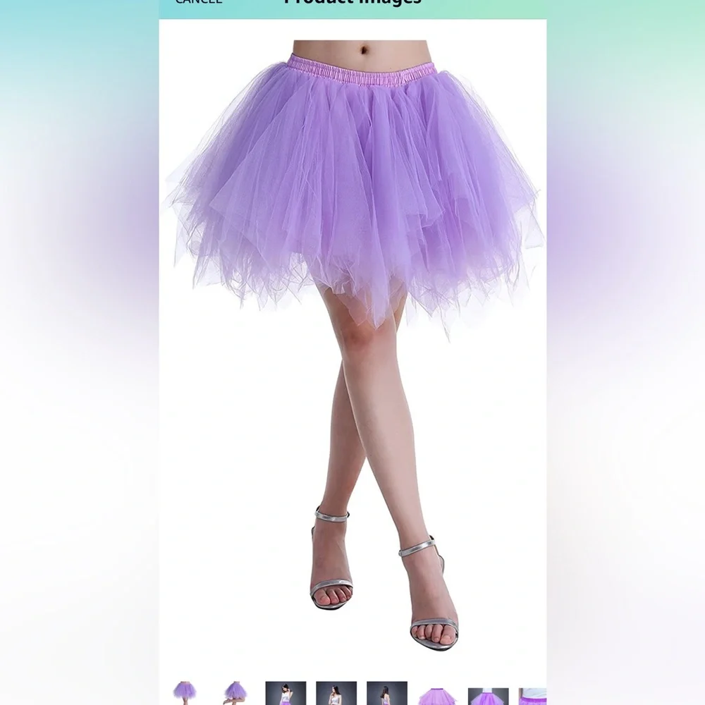 Adult Women Tutu Skirt Layered, Tulle Petticoat | size XL - Picture 3 of 4